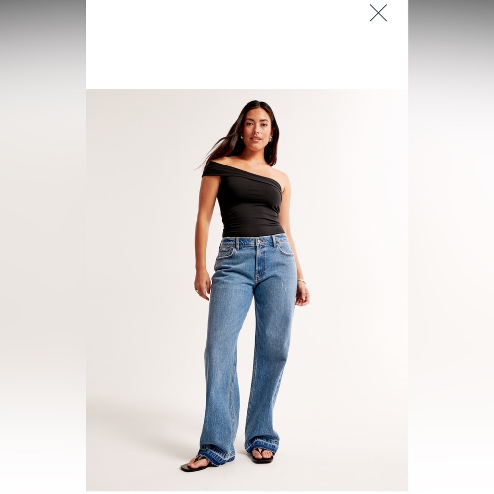 Abercrombie & Fitch Curve Love Low Rise Baggy Jean, 4L/27L